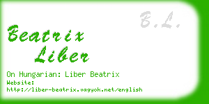 beatrix liber business card